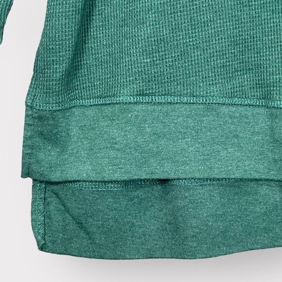 Woman Within Pullover Sweater Women Size 18/20 Green Cowl Neck Hi-Low Hem Knit - Picture 5 of 12